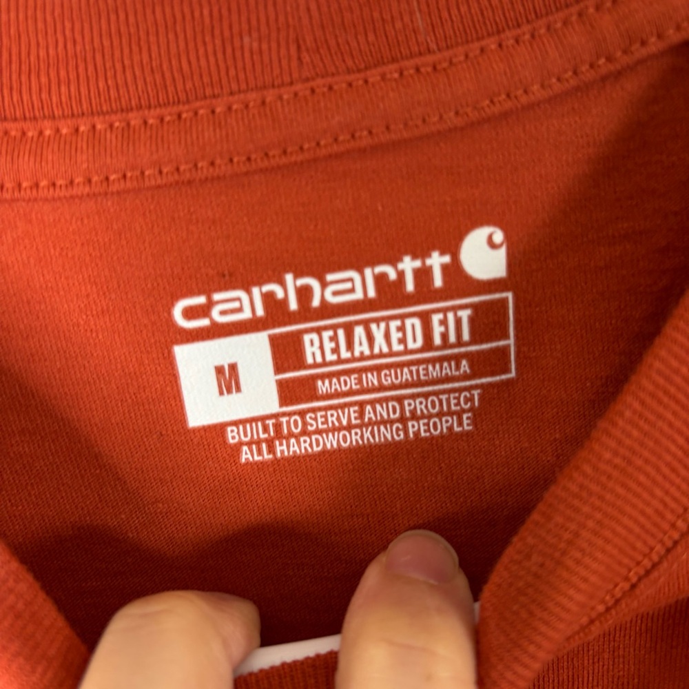 Carhartt Men’s Orange Outdoors Logo T-Shirt Medium - Picture 4 of 7